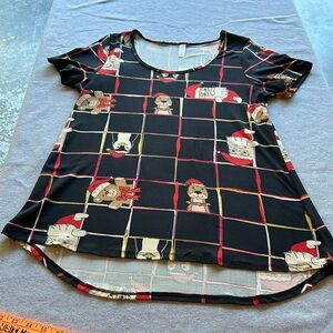 FINAL PRICE EUC Lularoe winter holiday top - Size M.